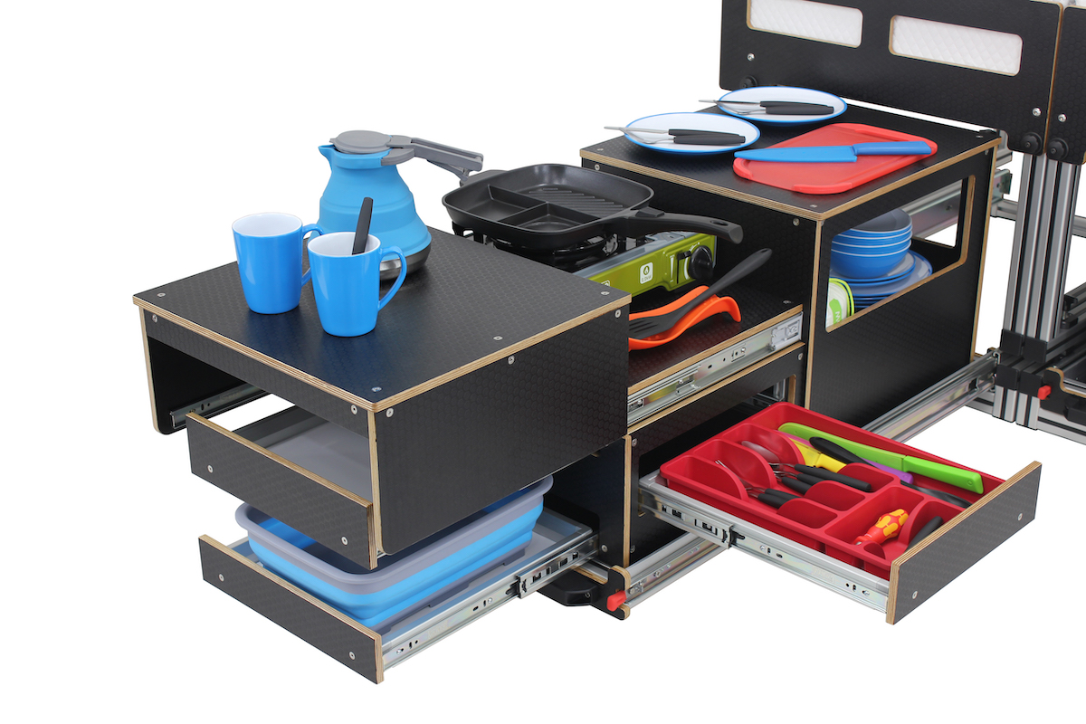 Drop In Kitchen + Storage Cube Compatible with Mod Pod Sliding Tray