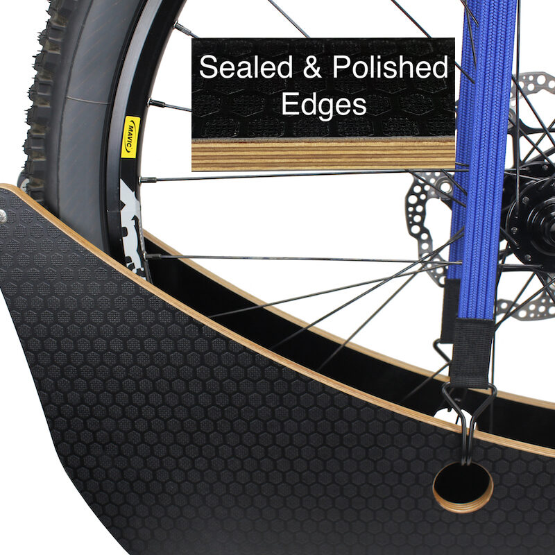 Wheel Holder Fits 26"- 29" Wheels Compatible with Sliding Tray or Extrusion Rails - Sealed & Polished