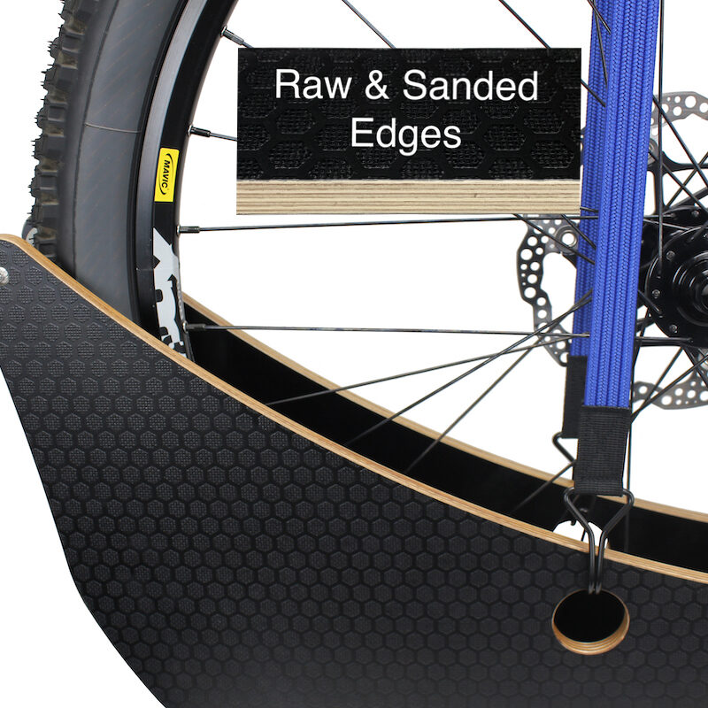 Wheel Holder Fits 26"- 29" Wheels Compatible with Sliding Tray or Extrusion Rails - Raw & Sanded