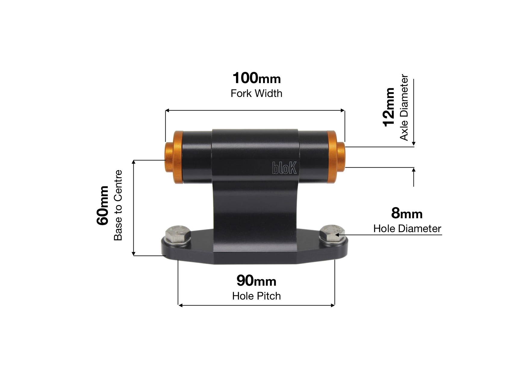 Gravel-Bike Fork Mount 12x100RF Thru-Axle - Image 2