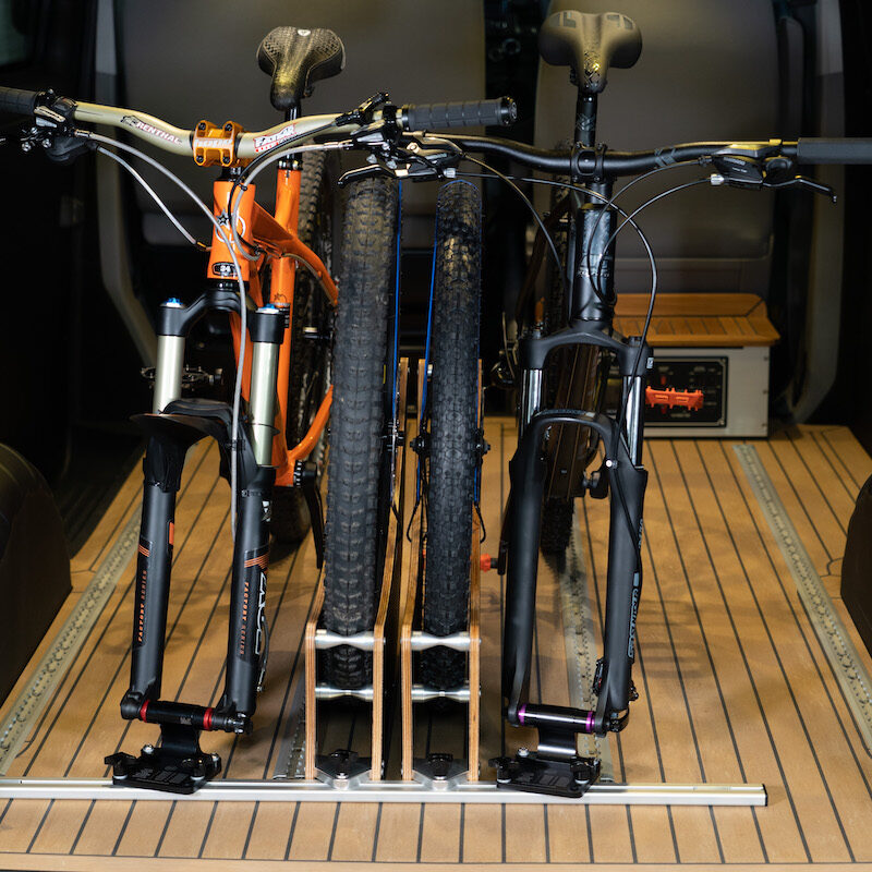 990mm VW Caddy Single Slot Rail + (2)Fork Mount + (2)Offset Plate + (2)Wheel Holder