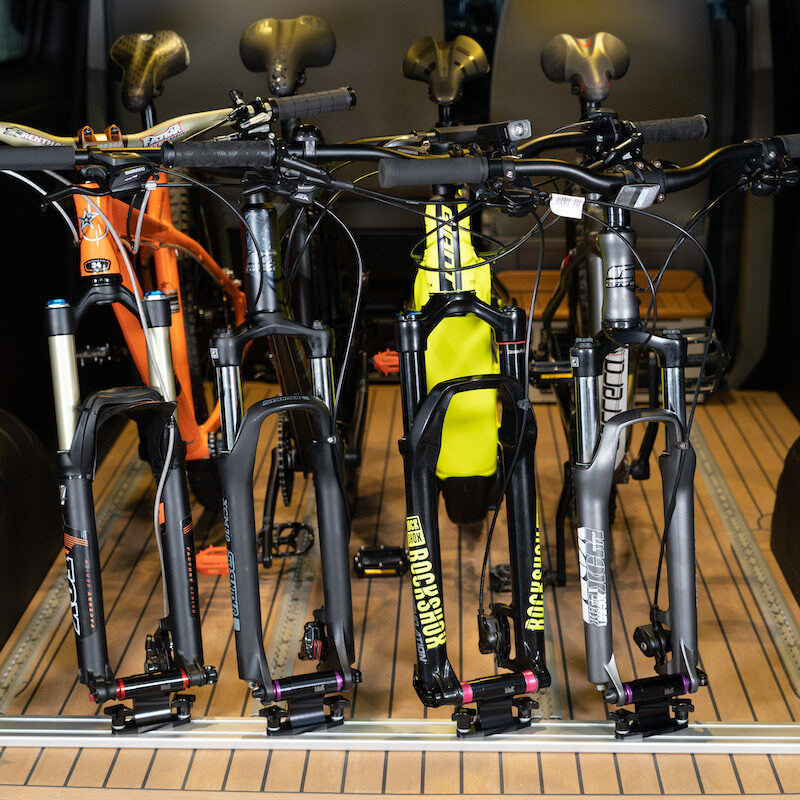 1200mm Free Standing Twin Slot Rail + (4)Fork Mounts