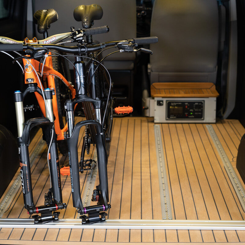 1200mm Free Standing Twin Slot Rail + (2)Fork Mounts