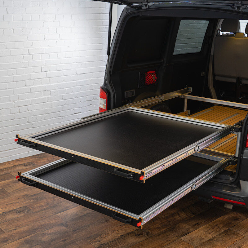 SWB/LWB Vehicle - Sliding Tray + Second Level Sliding Tray 1200mm Wide x 1400mm Deep