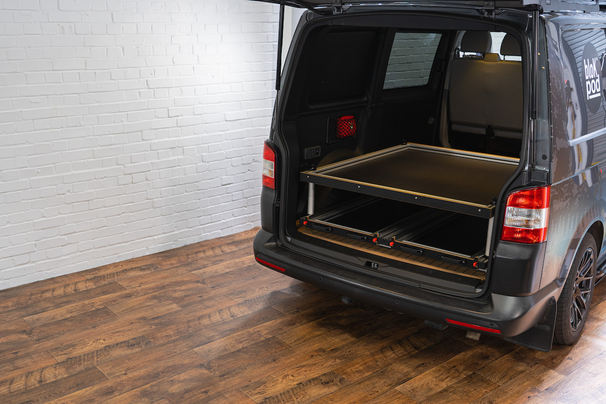 SWB/LWB Vehicle - Twin Sliding Tray + Second Level Fixed Platform 1200mm Wide x 1400mm Deep - Image 3