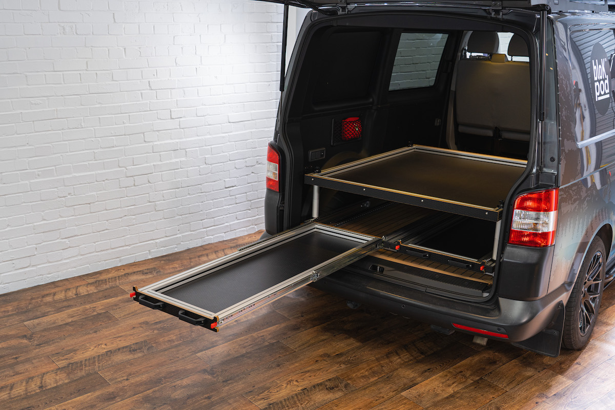 SWB/LWB Vehicle - Twin Sliding Tray + Second Level Fixed Platform 1200mm Wide x 1400mm Deep - Image 2
