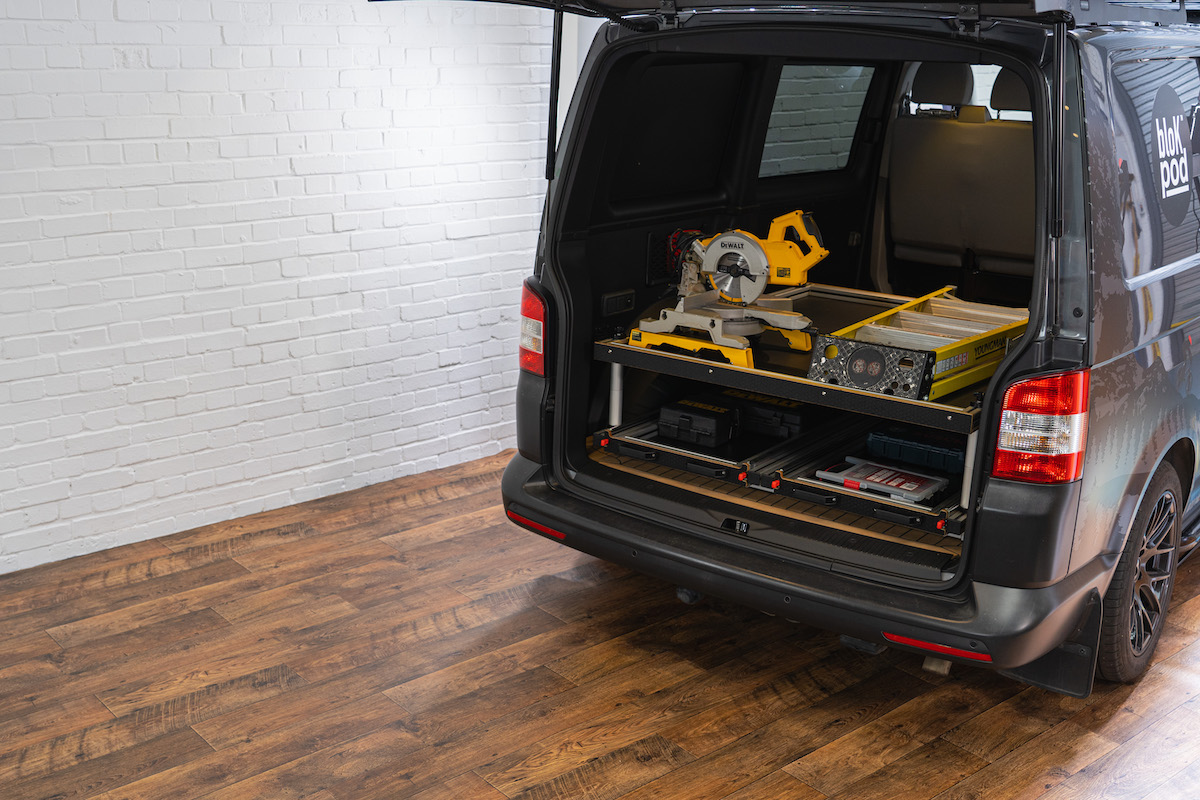 SWB/LWB Vehicle - Twin Sliding Tray + Second Level Fixed Platform 1200mm Wide x 1400mm Deep - Image 9