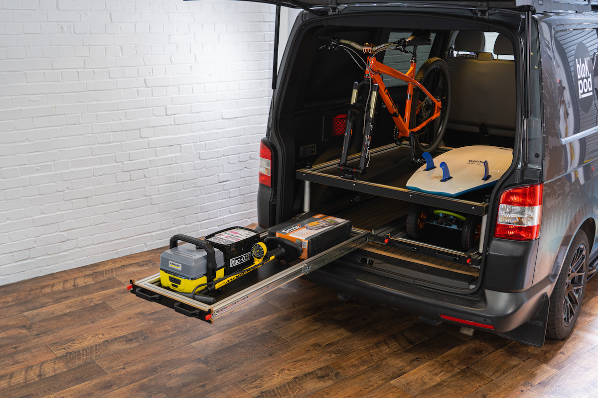 SWB/LWB Vehicle - Twin Sliding Tray + Second Level Fixed Platform 1200mm Wide x 1400mm Deep - Image 5