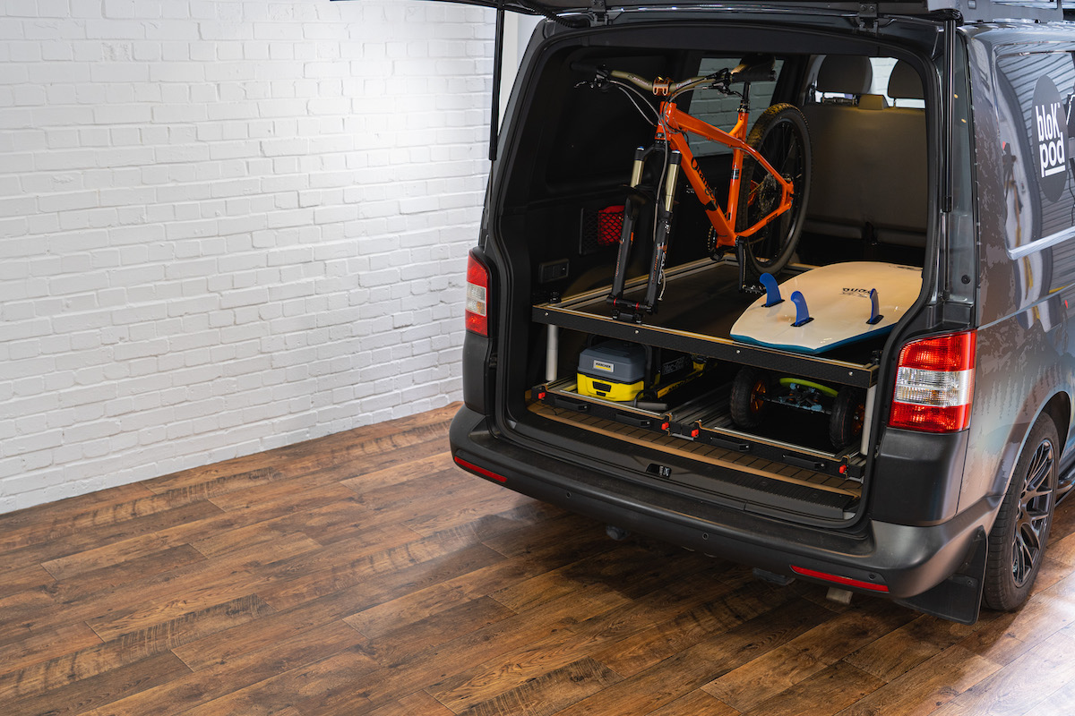 SWB/LWB Vehicle - Twin Sliding Tray + Second Level Fixed Platform 1200mm Wide x 1400mm Deep - Image 4