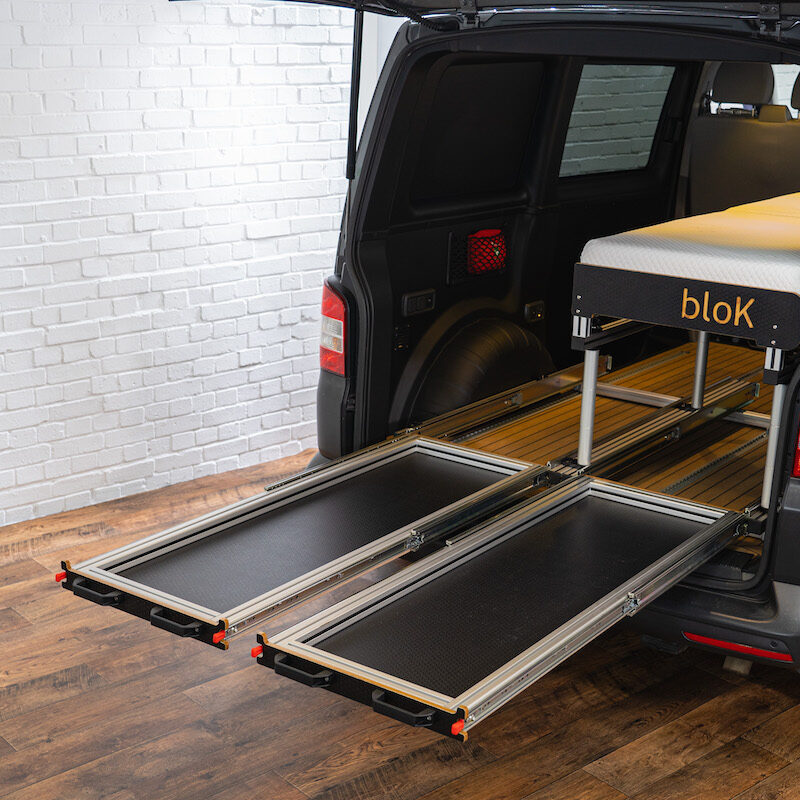 SWB/LWB Vehicle - Twin Sliding Tray +  Removable Extending Single Bed (Driver Side)