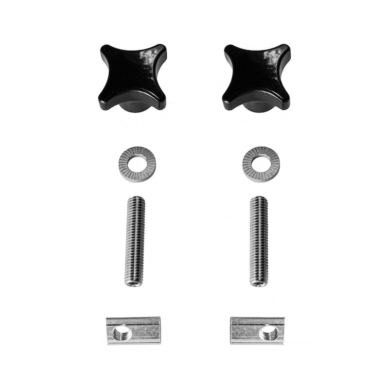 M8 Fork Mount Rail Fixing Kit -  Fits a Fork Mount (Original) or Off-Set Plate to a  Single or Twin Slot Rail