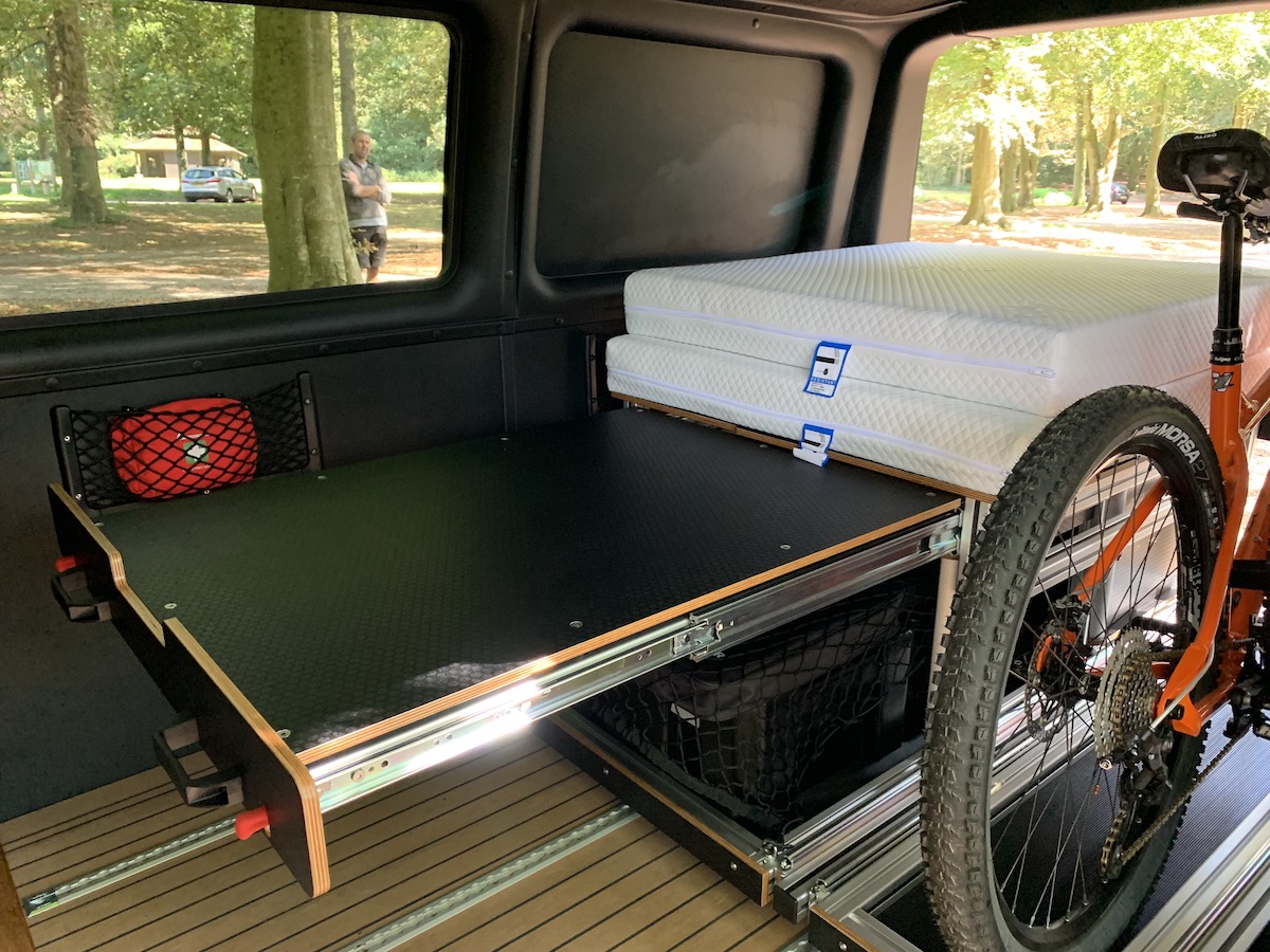 SWB/LWB Vehicle - Bed & Bike Pod 1050mm wide mattress - Image 5