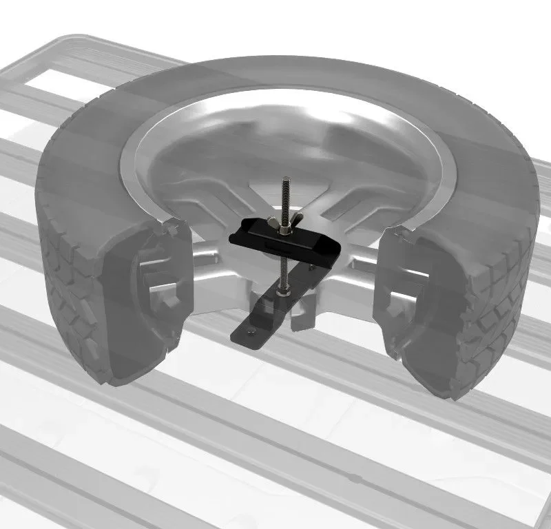 Spare Wheel Clamp - Roof Rack Mounted