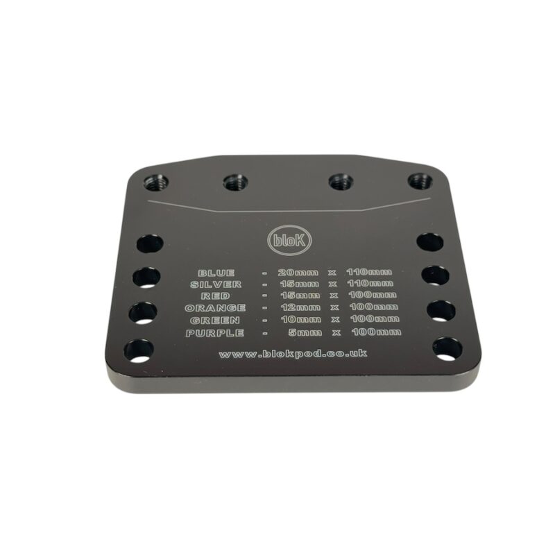 Off-Set Mounting Plate for Low Profile Fork Mounts Fits Single and Twin Slot Fork Mount Rails